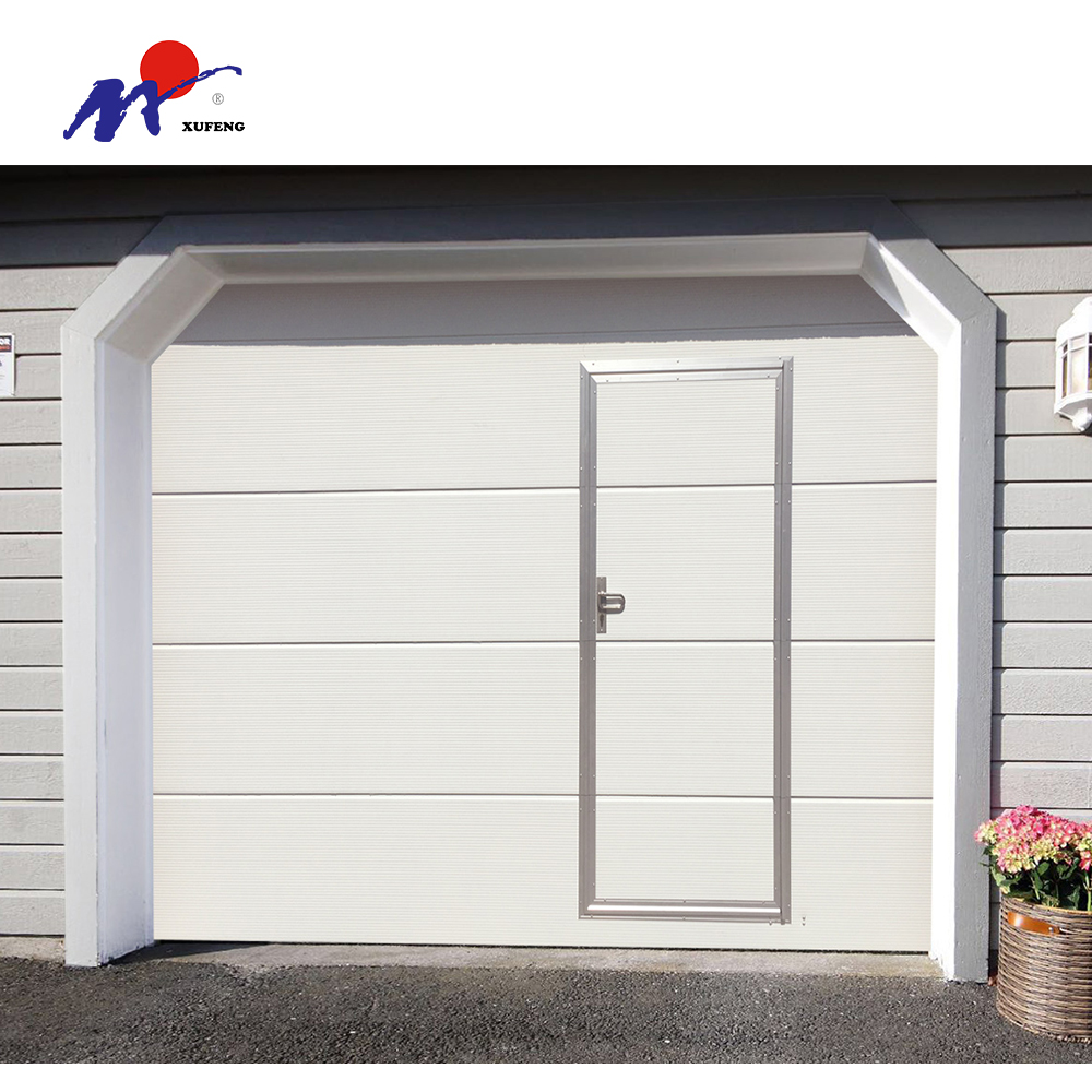 Sectional garage door with wicket door